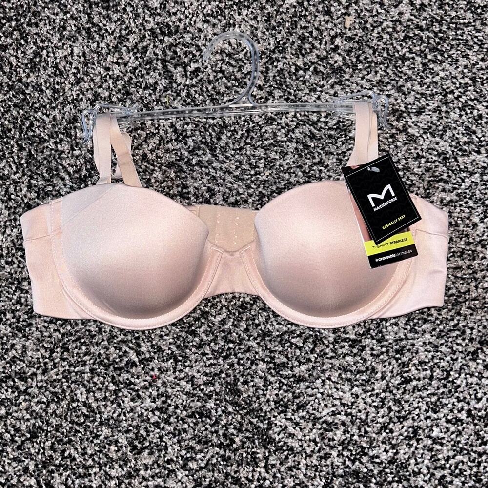 Maidenform Bra 34A Underwire Satin Padded Cup Adj 5-way Strap, NWT
